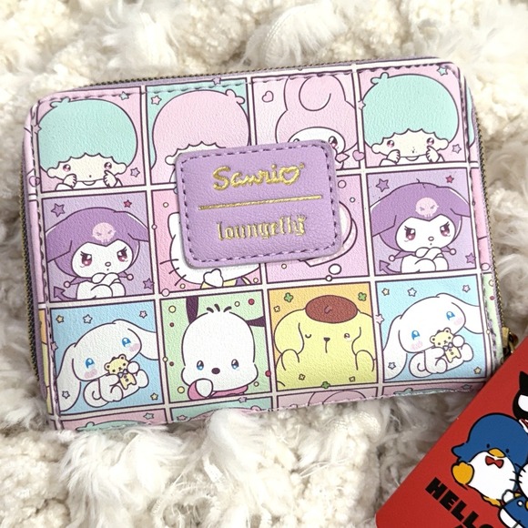 Loungefly Hello Kitty And Friends Missing You Mini Zipper Wallet Pastel NEW - Picture 3 of 12